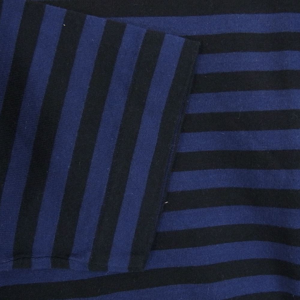 BLACK COMME des GARCONS ブラックコムデギャルソン AD2011 1I-T210 クルーネック ボーダー 長袖 Tシャツ ロンT カットソー ダークネイビー系 M【中古】