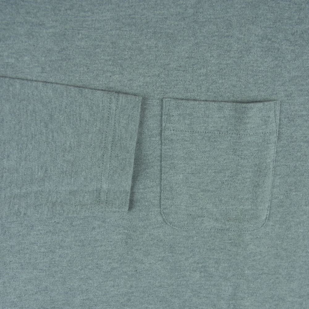 LOOPWHEELER ループウィラー BEAMS ビームス別注 クルーネック ポケット付き 長袖 Tシャツ コットン 日本製 グレー系 L【中古】