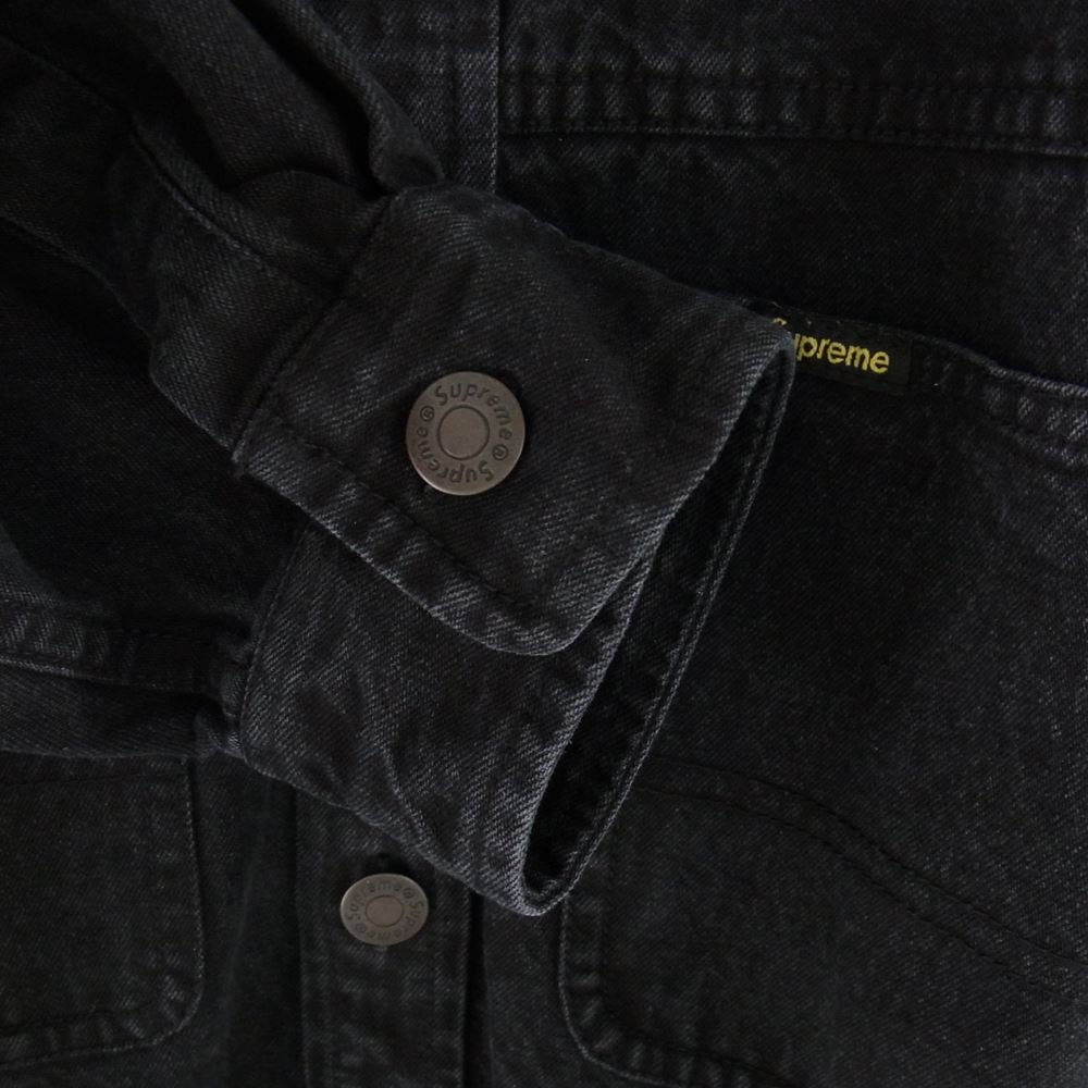 Supreme シュプリーム Denim Painter Shirt デニム ペインター 長袖 シャツ ブラック系 M【中古】