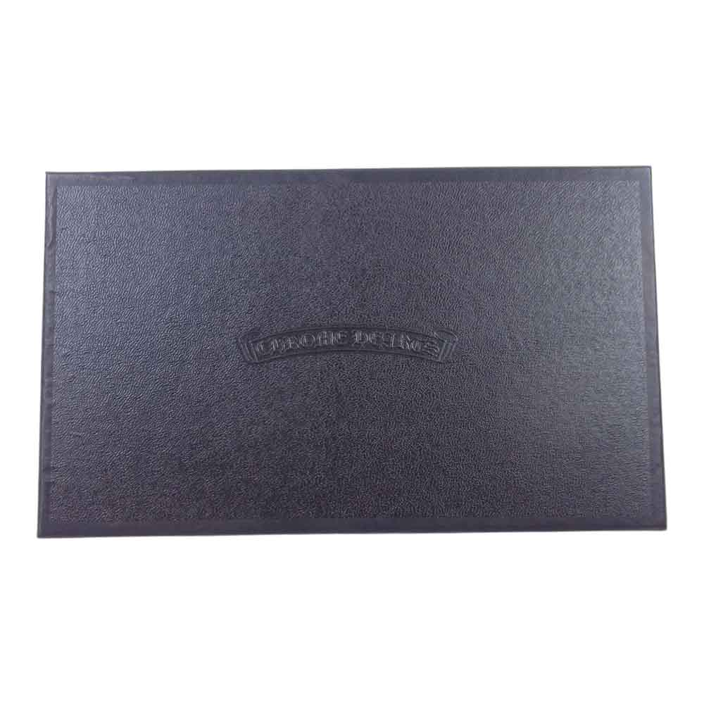 CHROME HEARTS クロムハーツ(原本無) REC F ZIP PLANE ラウンドジップ レザー ウォレット ブラック系【中古】