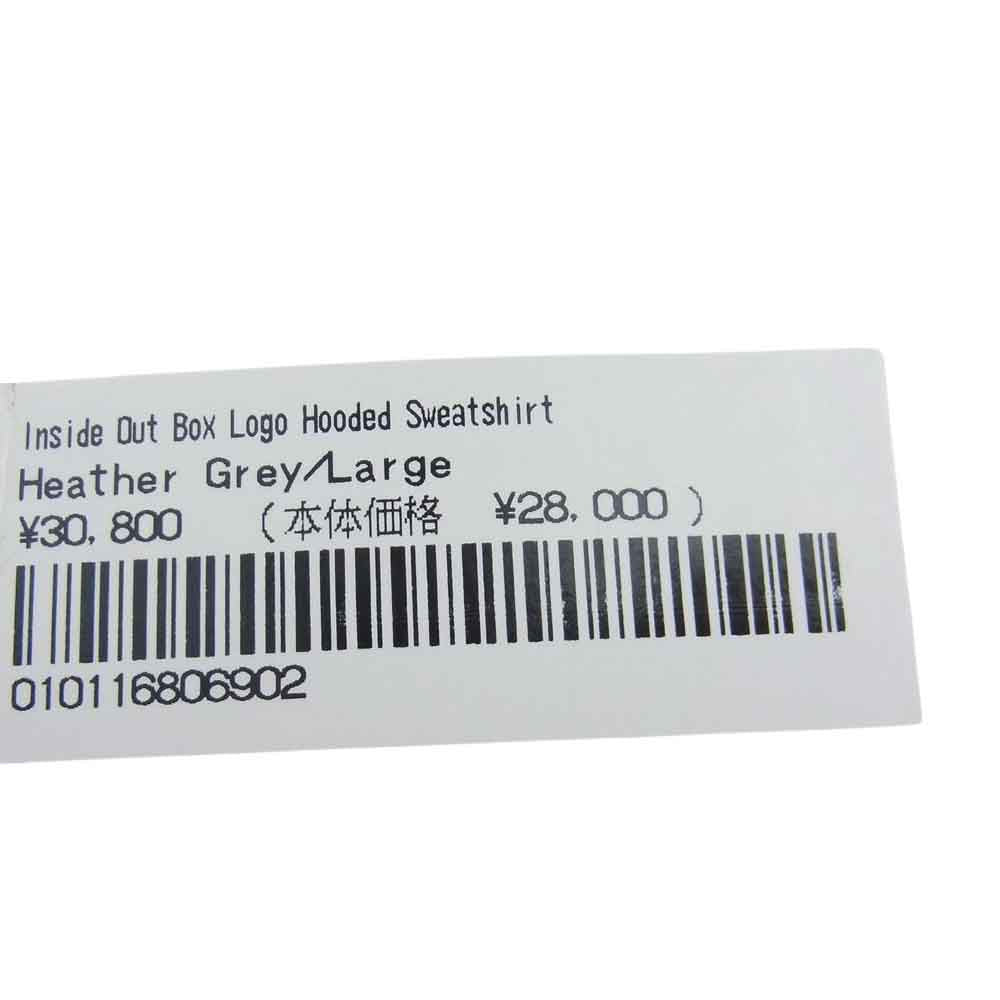 Supreme シュプリーム 23SS Inside Out Box Logo Hooded Sweatshirt インサイドアウト ボックス ロゴ フーデッド スウェットシャツ パーカー グレー系 L【美品】【中古】