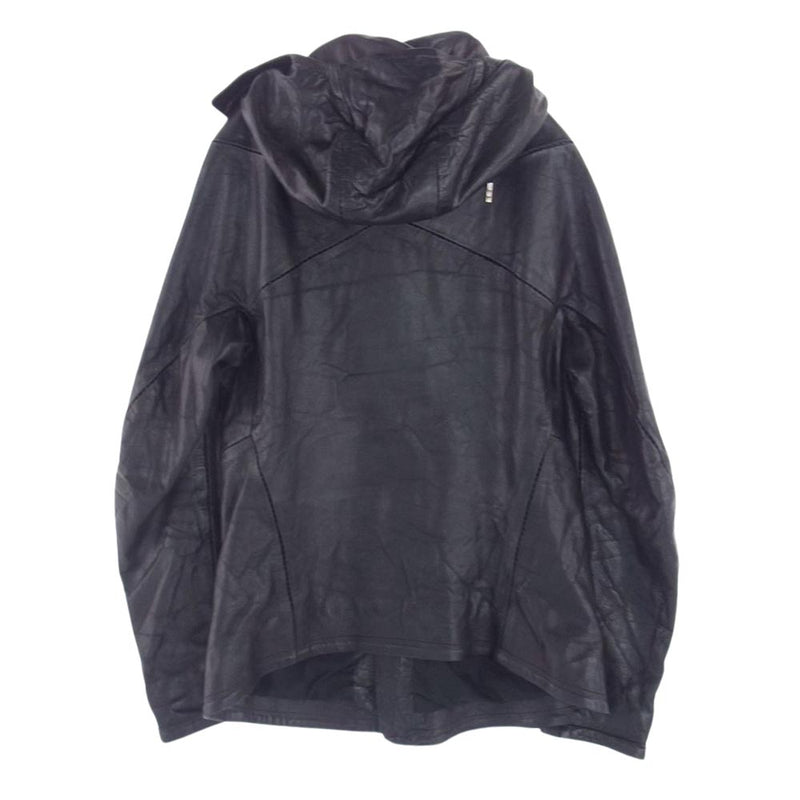 ボリスビジャンサベリ 12-13AW フーデッド レザー シングル ライダース 
