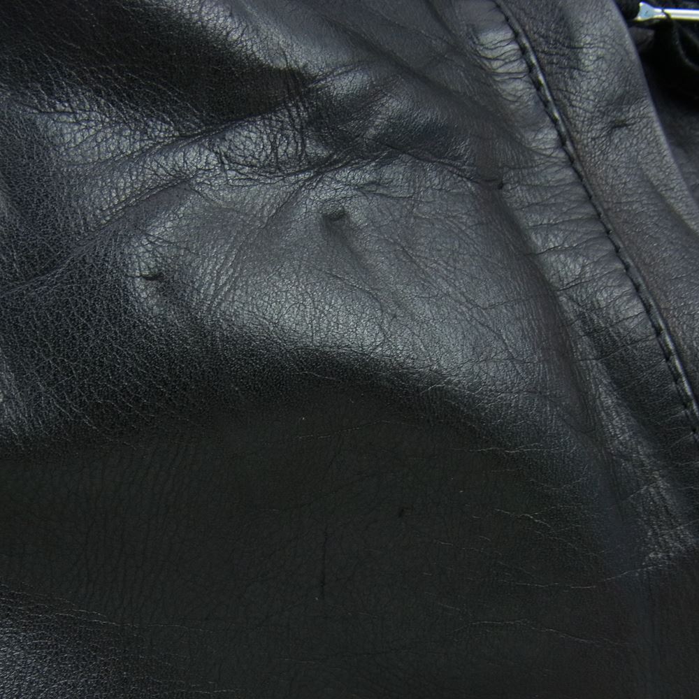 ボリスビジャンサベリ 12-13AW フーデッド レザー シングル ライダース ジャケット フーディー パーカー ブラック系 S【中古】