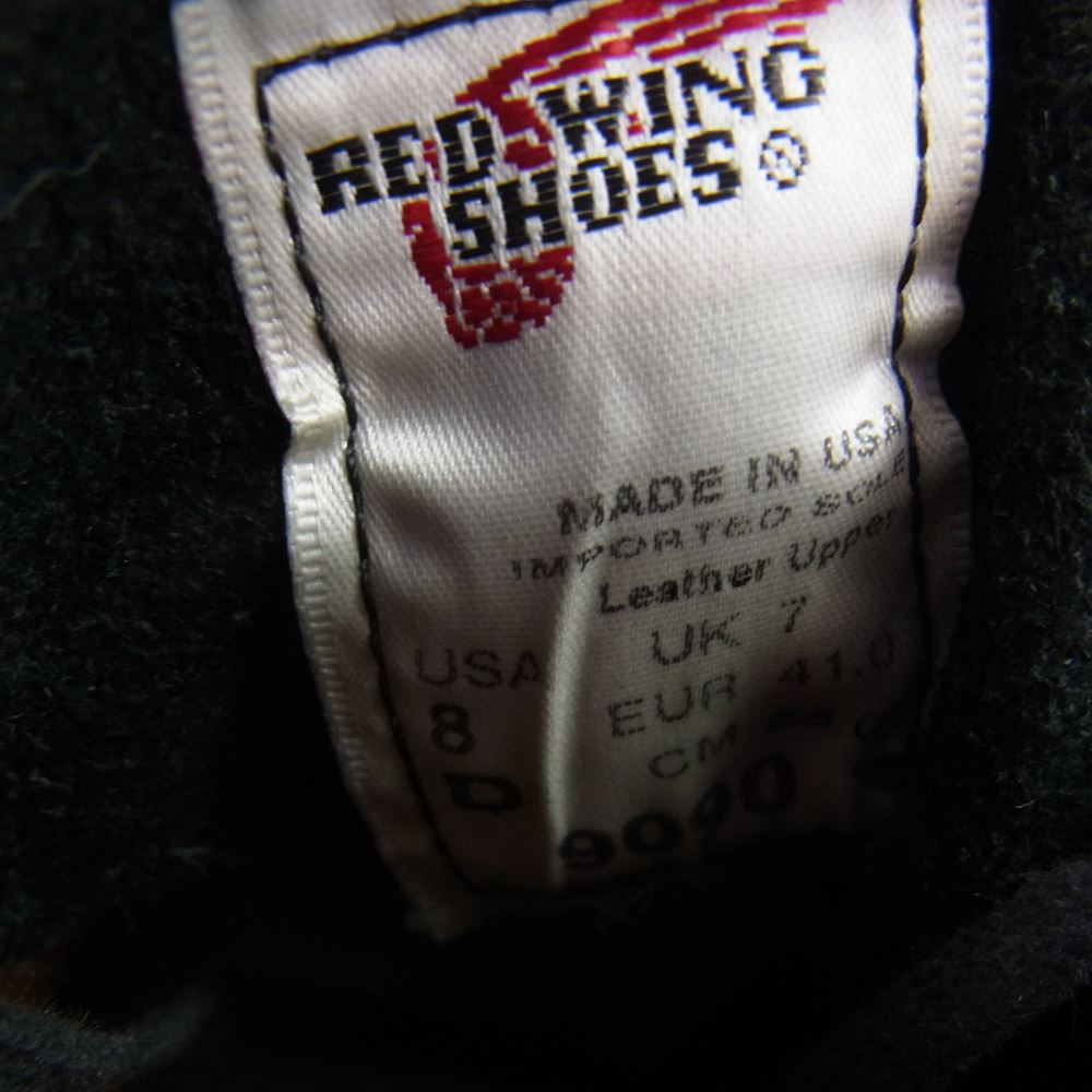 RED WING レッドウィング 9090 Girard Boot ジラード レースアップ ブーツ ブラック系 UK7【中古】