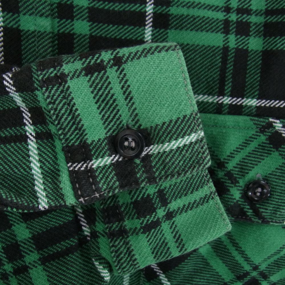 The REAL McCOY'S ザリアルマッコイズ JOE MCCOY 8HOUR UNION ジョーマッコイ LOT973 チェック ネルシャツ グリーン系 17【中古】