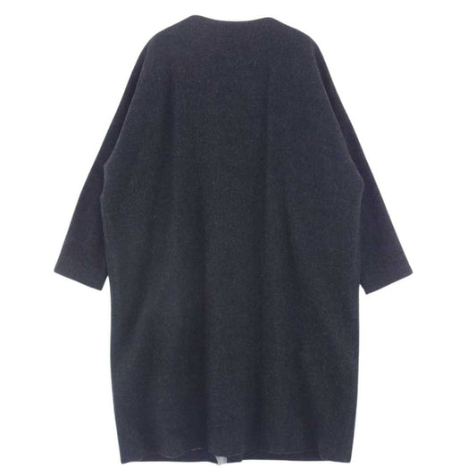 mina perhonen ミナペルホネン UA6525 malm マルム フォレストパレード レースフリル ノーカラーコート ダークグレー系 38【中古】