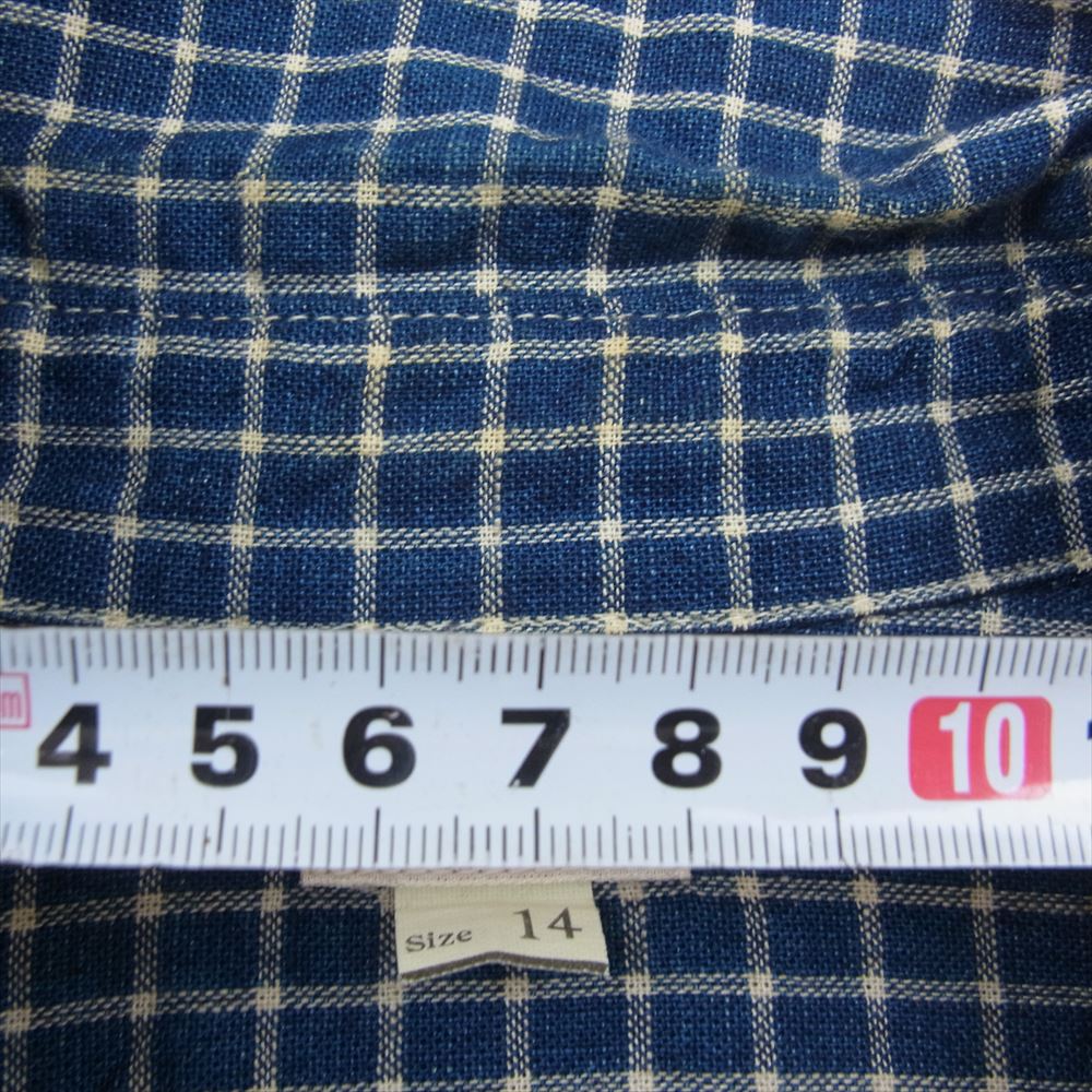 FREEWHEELERS フリーホイーラーズ NEALCASSADY チェック 長袖 シャツ ネイビー系 14【中古】