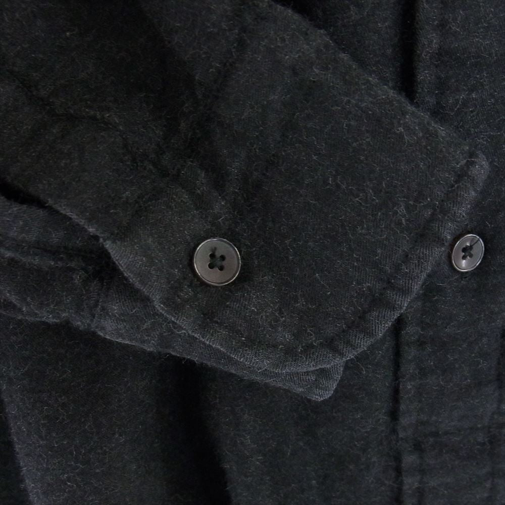 COMOLI コモリ 19AW Q03-02004 ウール シルク プルオーバー シャツ チャコール ブラック系【中古】
