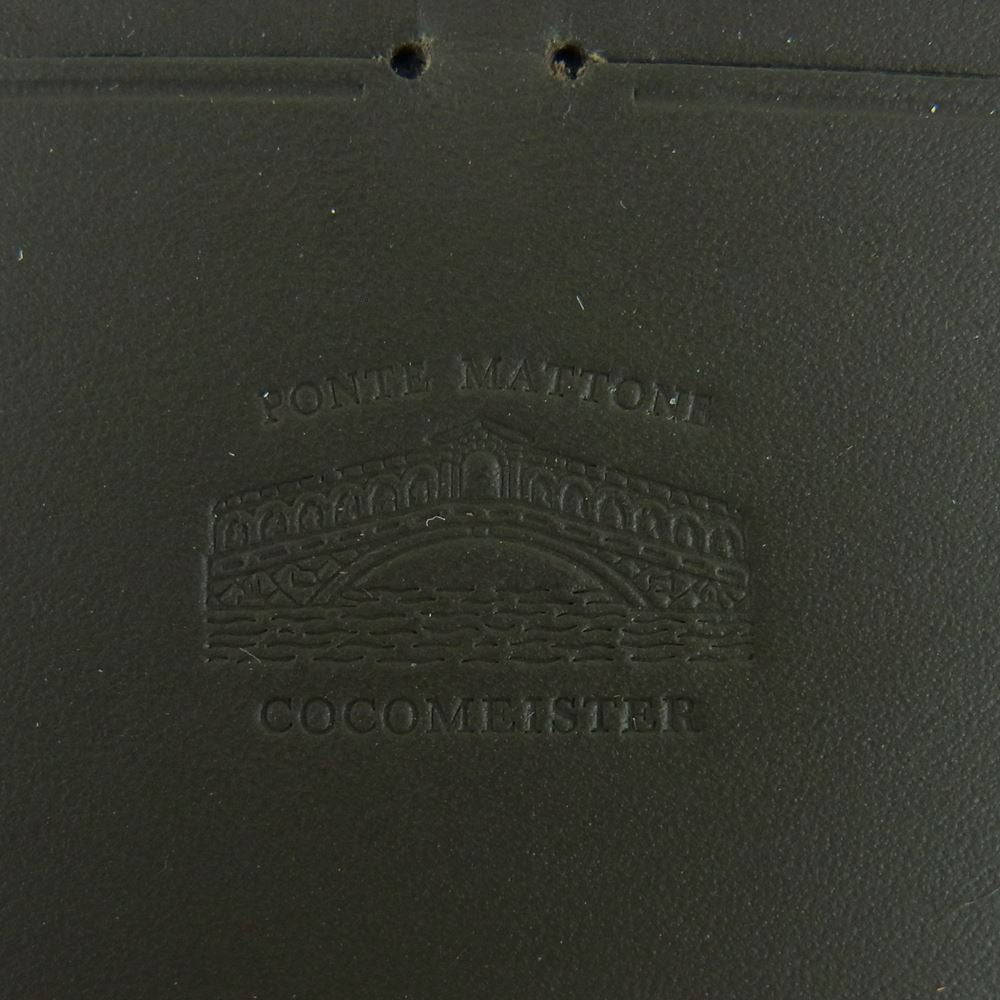 COCOMEISTER ココマイスター ポンテマットーネ ドクトゥス ラウンドジップ イントレチャート 長財布 ロング ウォレット レッド系【中古】