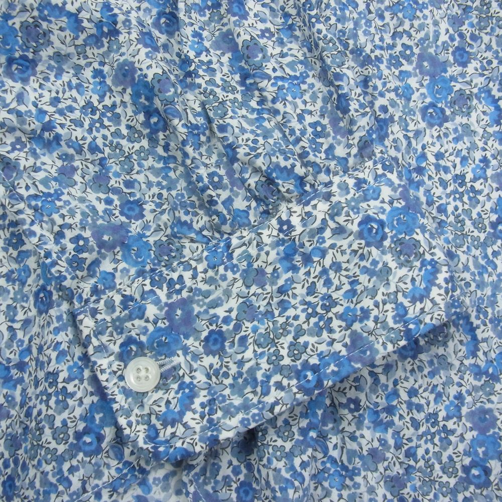 Needles ニードルス GL195 Ascot Collar EDW Gather Shirt アスコット カラー ギャザー シャツ 長袖 ブルー系 M【中古】