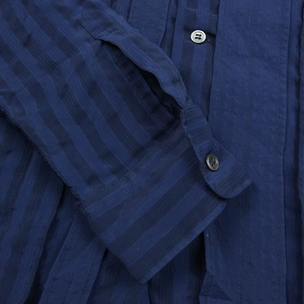 TOGA トーガ 20AW TV02-FJ306 VIRILIS ビリリース ストライプ フリル シャツ 長袖 ネイビー系 44【中古】