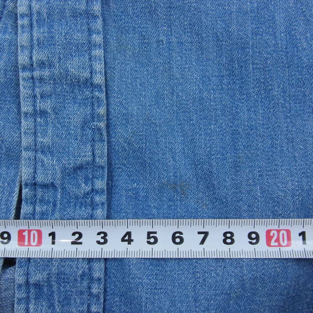 Lee リー 70s 70年代 vintage ヴィンテージ カスタム リメイク ウエスタン デニム シャツ 長袖 インディゴブルー系【中古】