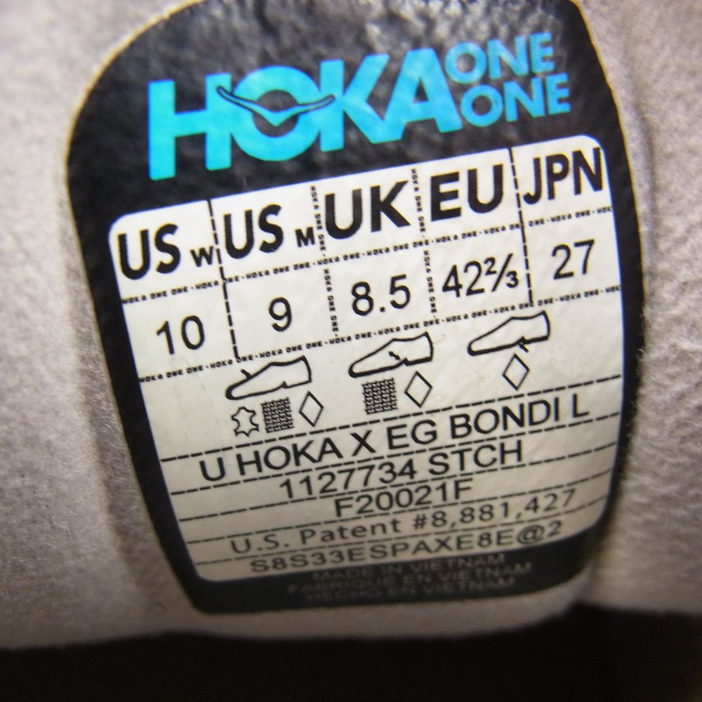 Engineered Garments エンジニアードガーメンツ 1127734 STCH HOKA ONE ONE BONDI L ホカ オネオネ ボンダイ ハラコ スニーカー ベージュ系 27cm【中古】