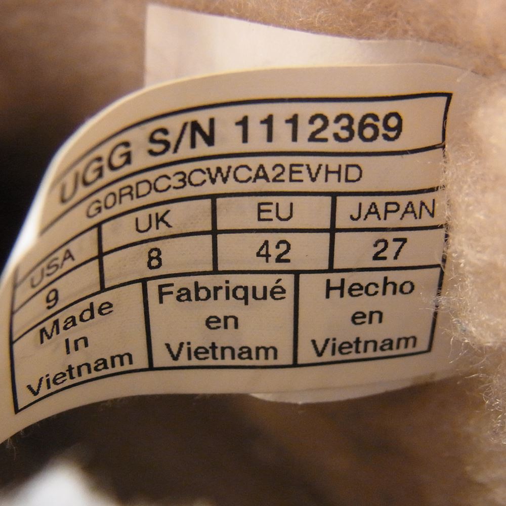 UGG アグ 1112369 CA805 Classic Weather クラシック ウェザー スエード ボア ムートン ブーツ ブラウン系 US9【中古】