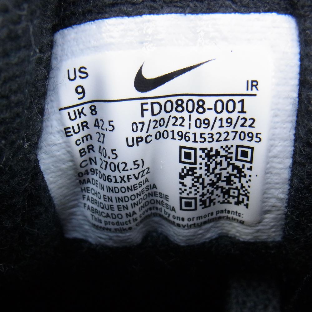 NIKE ナイキ FD0808-001 Air Trainer 1 "Black Grey" エアトレーナー スニーカー ブラック系 US9【中古】