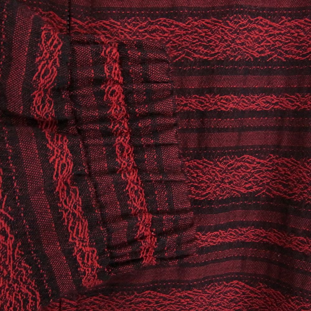 Needles ニードルス J0125 ウール ボーダー ジャガード トラック ジャケット レッド系 M【中古】