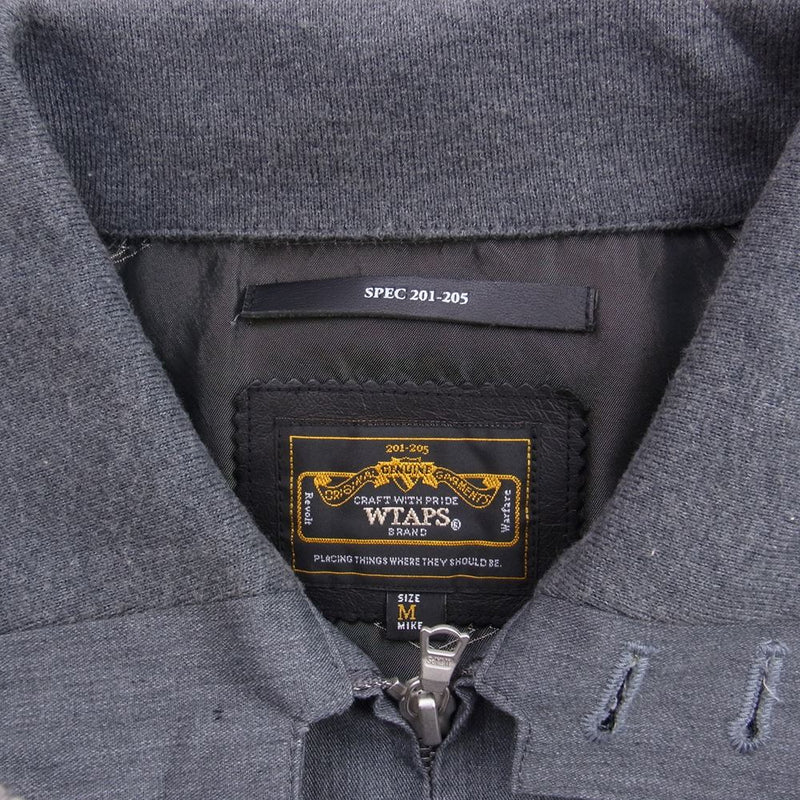 WTAPS ダブルタップス 11AW HARRINGTON JACKET ハリントン ジャケット グレー系 M【美品】【中古】