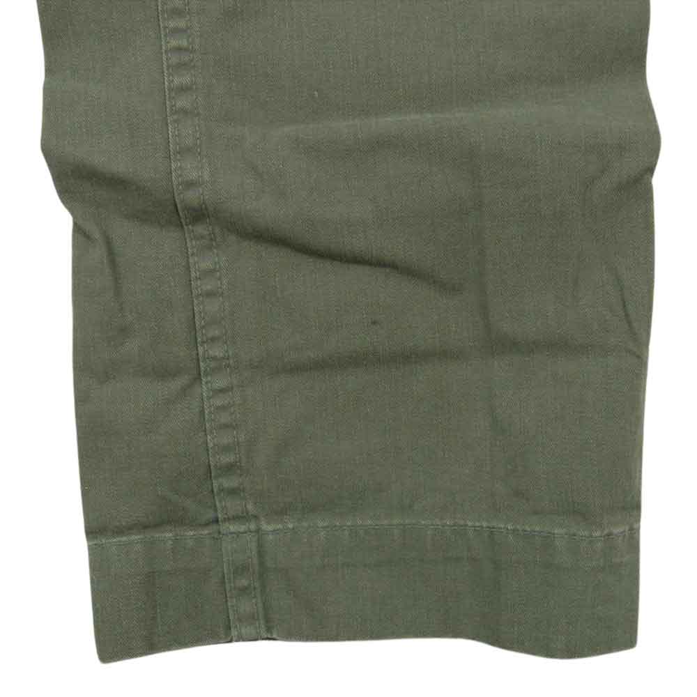 VISVIM ビズビム 011425008008 HIGH WATER CHINO 0 チノパン シンチバック ボタンフライ パンツ カーキ系 1【中古】