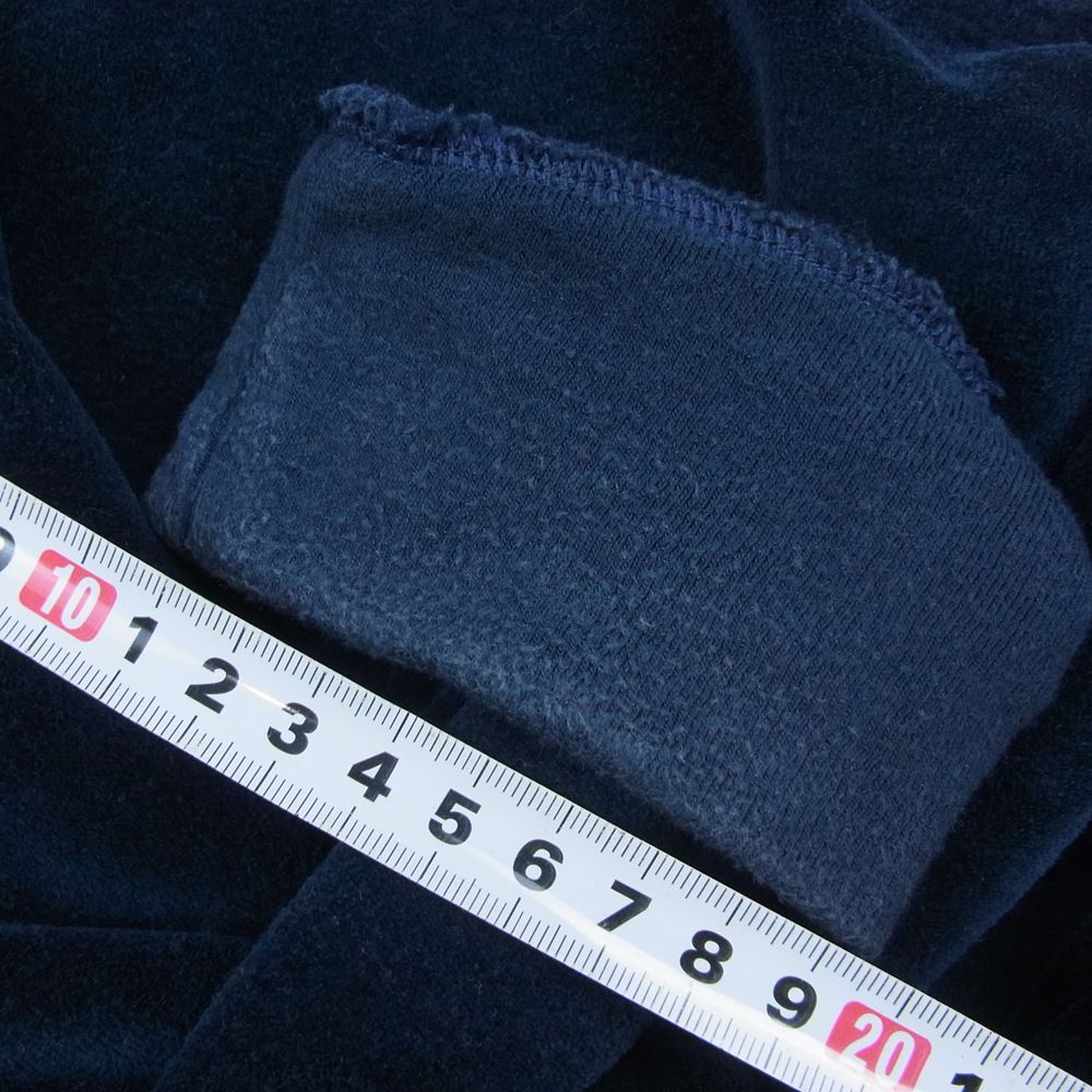 MONCLER モンクレール G20918G00020 MAGLIA マグリア ロゴ型押し クルーネック スウェット トレーナー ネイビー系 XL【中古】