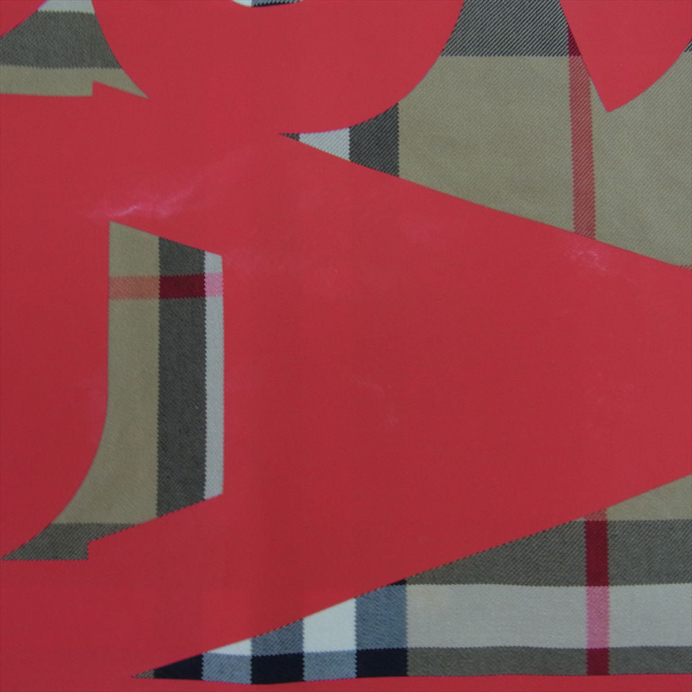 BURBERRY バーバリー 22SS 8052446 ユニバーサルパスポート ハーフジップ プルオーバー ノバチェック 半袖 シャツ マルチカラー系 L【中古】