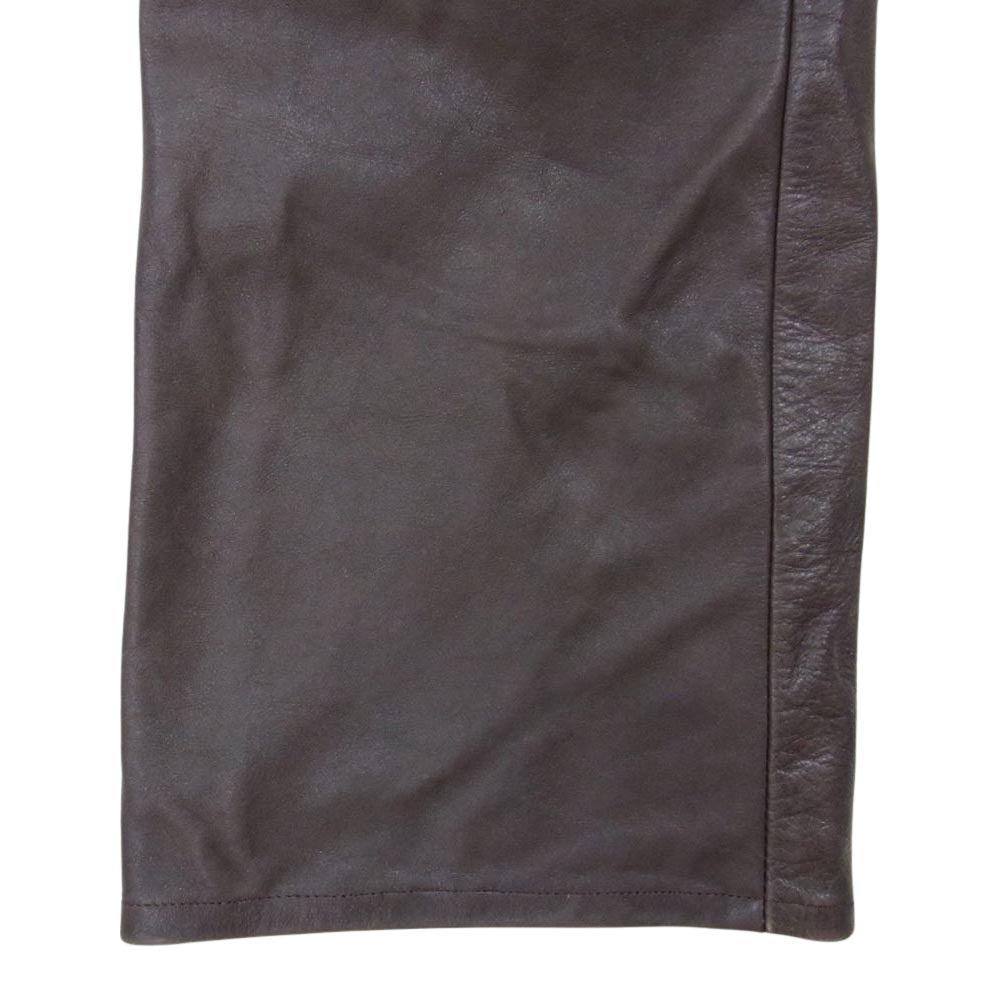 Lee リー LEATHER PANT レザー パンツ ブラウン系 30【中古】