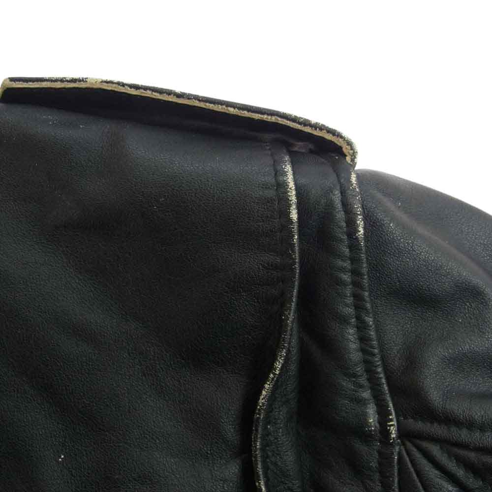 アールビーシー レザー ダブル ライダース ジャケット ブラック系 M【中古】