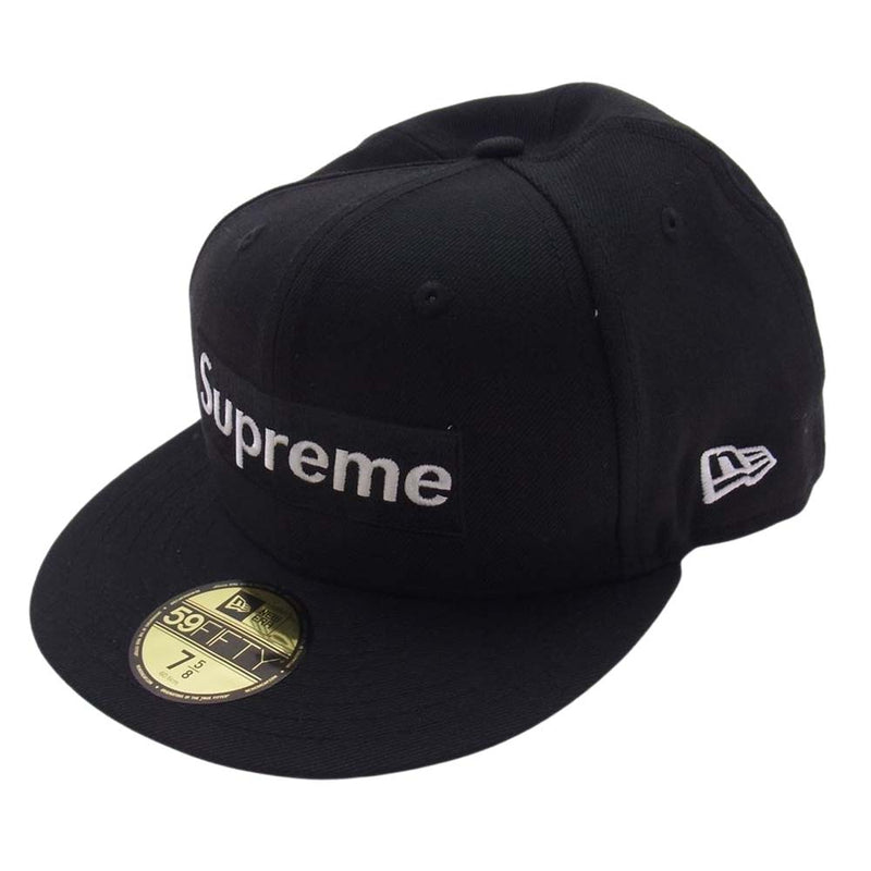 supreme newera box logo cap  7 1/2 black