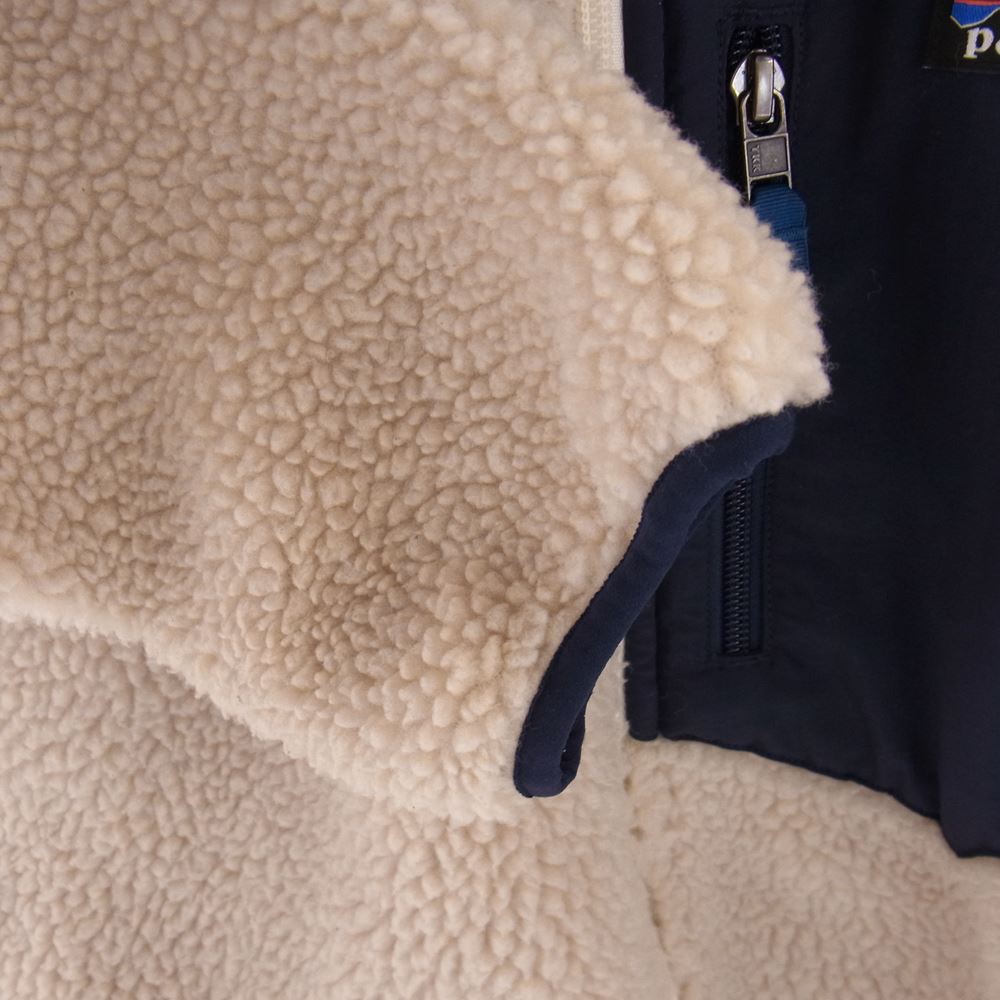 patagonia パタゴニア 19AW 23056 19年製 Classic Retro X Jacket クラシック レトロX ボア ジャケット オフホワイト系 ネイビー系 S【中古】