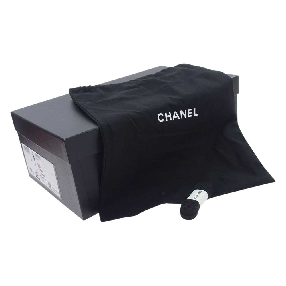 CHANEL シャネル G39068 Sneakers 23C ココマーク レザー切替 ローカット スニーカー ホワイト系 42【中古】