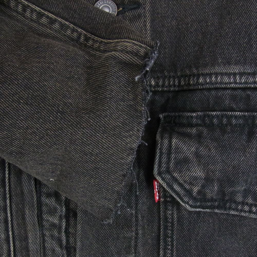 Levi's リーバイス A2424-0001 STAY LOOSE TRUCKER ブラック デニム ビック シルエット トラッカー ジャケット ブラック系 L【中古】