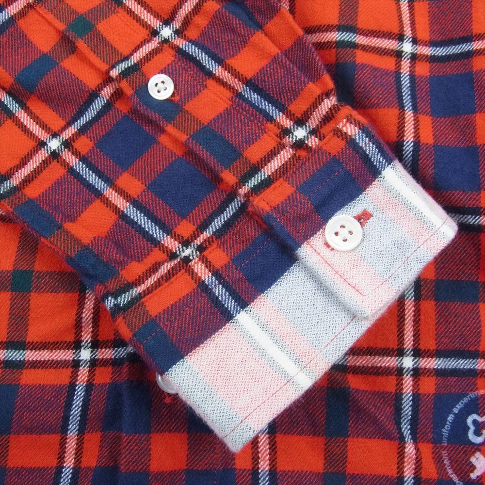 uniform experiment ユニフォームエクスペリメント UE-145035 長袖 チェック シャツ レッド系 3【中古】