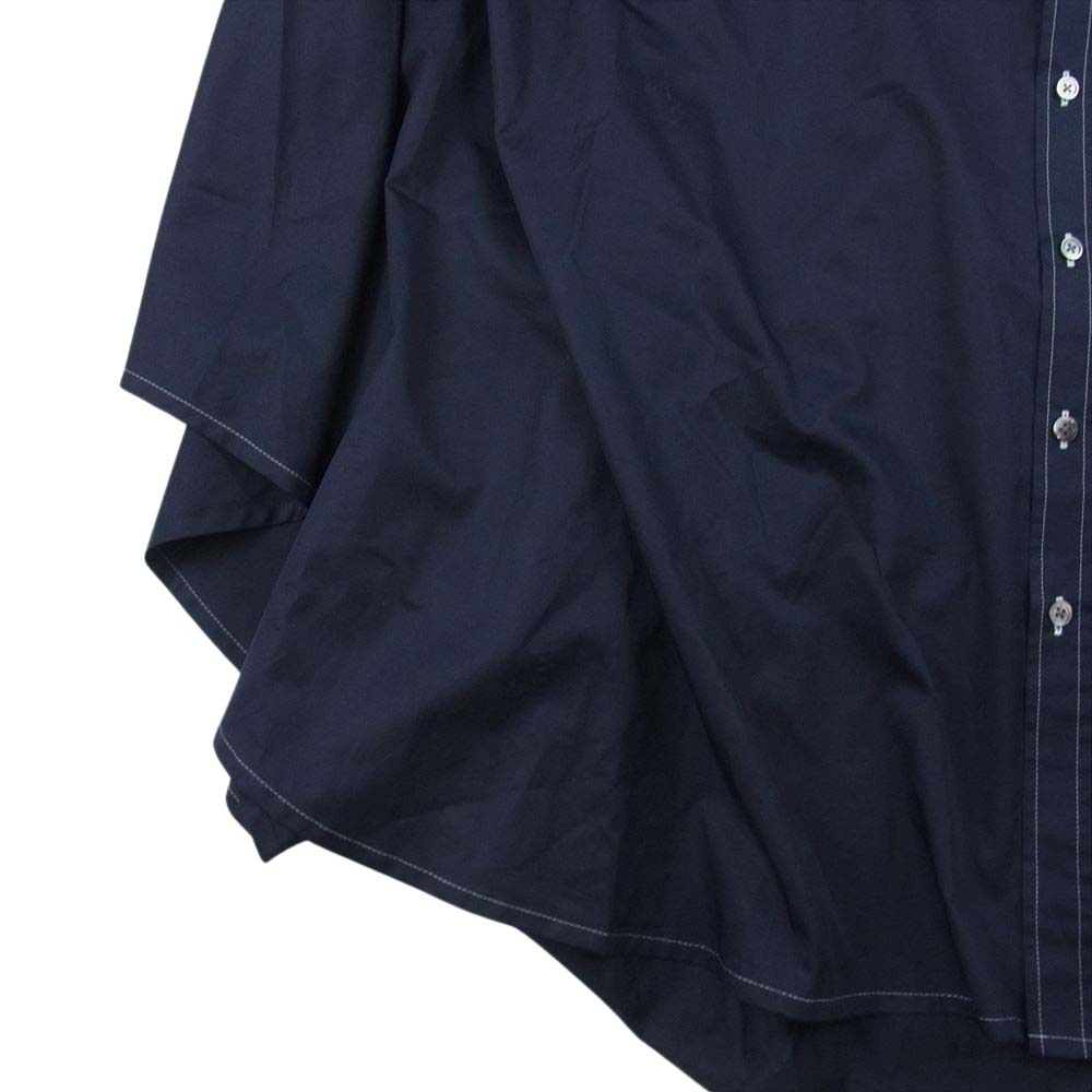 ジョンリンクス JL201-OP565 ステッチデザイン ロング シャツドレス ワンピース ネイビー系 M【中古】