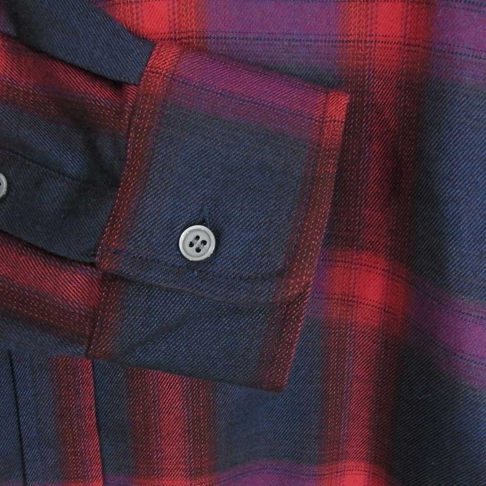 ウィリーチャバリア 23AW AAJ100 BIG WILLY DRESS SHIRT ビッグ ウィリー ドレス シャツ チェック レッド系 ネイビー系 S【新古品】【未使用】【中古】