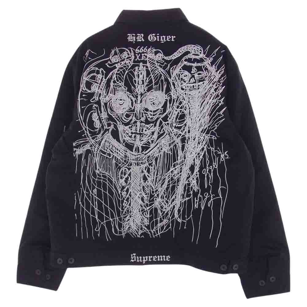 Supreme シュプリーム 23AW H.R. Giger Embroidered Work Jacket ワーク ジャケット ブラック系 M【新古品】【未使用】【中古】