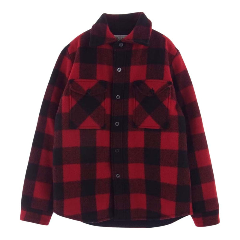 WACKO MARIA ワコマリア BLOCK CHECK CPO JACKET ブロック チェック CPO ジャケット レッド系 S【中古】