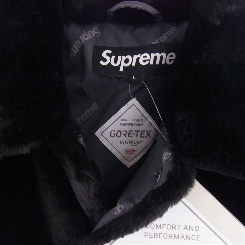 Supreme シュプリーム AW 2 Tone Faux Fur Shop Coat BLK 2トーン フェイク ファー ショップ コート  ジャケット ブラック系 L極上美品中古