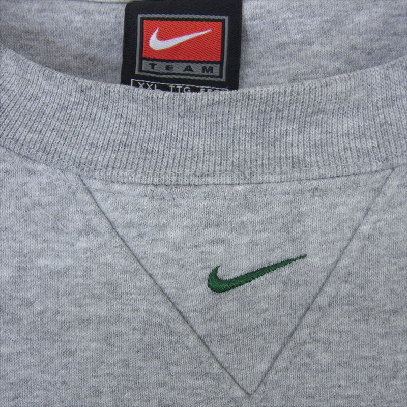 NIKE ナイキ TEAMタグ 90S MICHIGAN STATE 前V クルーネック スウェット トレーナー グレー系 XXL【中古】