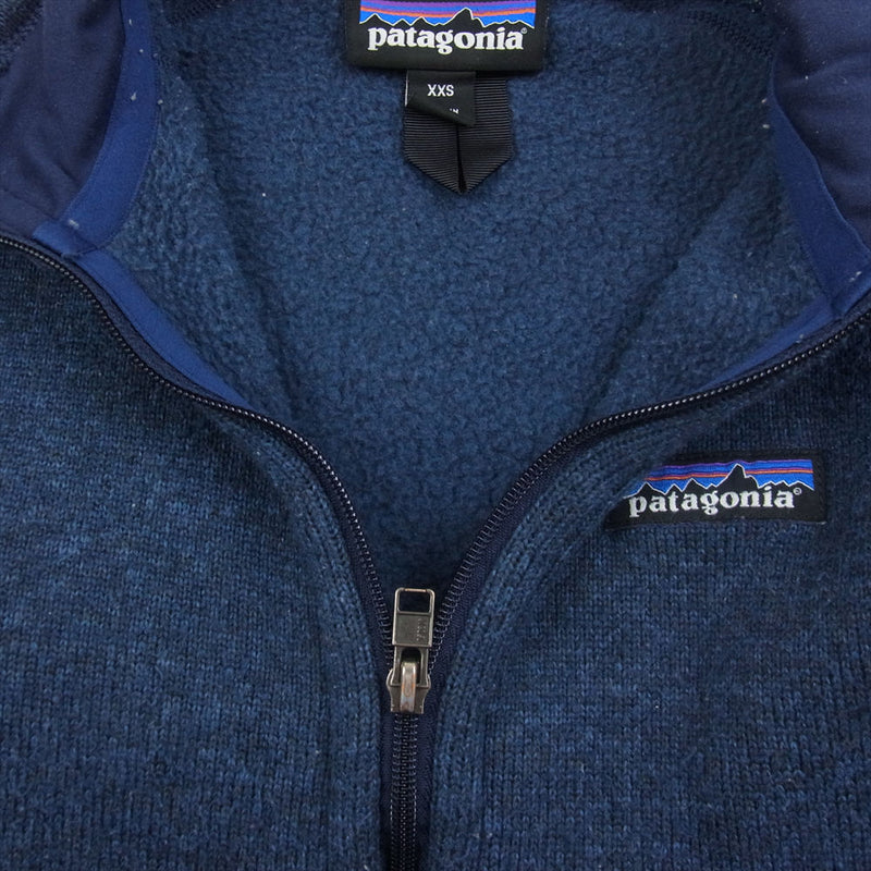 patagonia パタゴニア 16SS 25542 16年製 Better Sweater ベター セーター フルジップ フリース ジャケット  ネイビー系 XXS【中古】