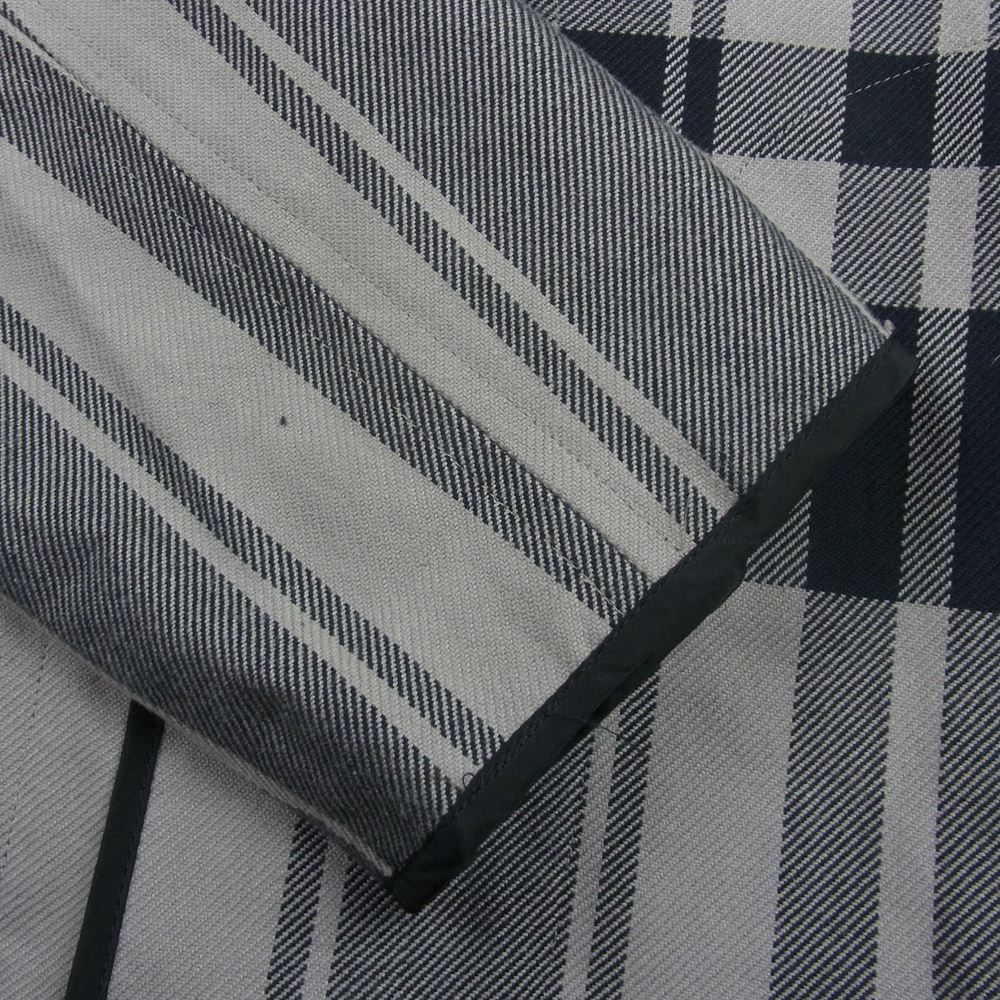DIET BUTCHER SLIM SKIN ダイエットブッチャースリムスキン 19AW コットン チェック ライナー コート グレージュ系【中古】