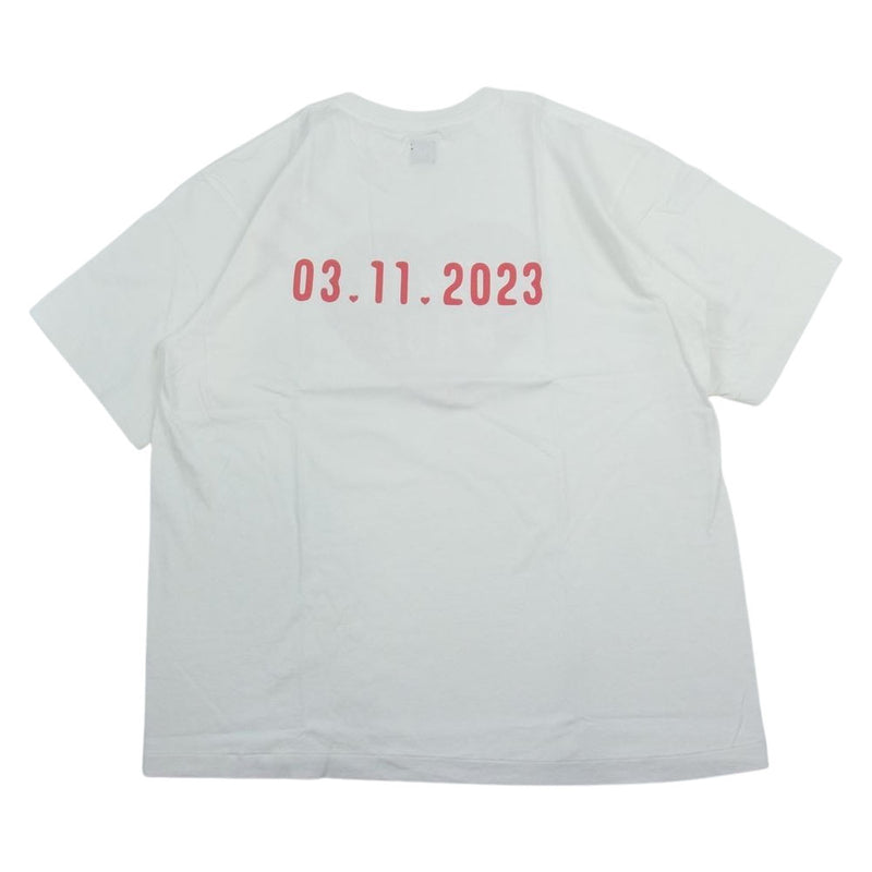 HUMAN MADE ヒューマンメイド DAILY S/S T-Shirt デイリー記念日 半袖Tシャツ カットソー ホワイト/レッド