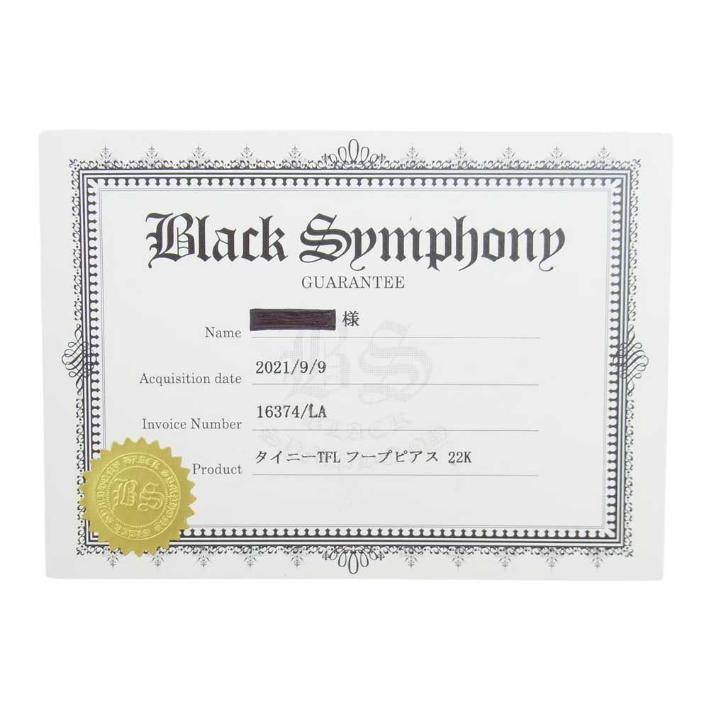 CHROME HEARTS クロムハーツ(原本無) BLACK SYMPHONY ブラックシンフォニー購入証明書付属 22K HOOP TFL SML フープ ピアス ゴールド系【中古】
