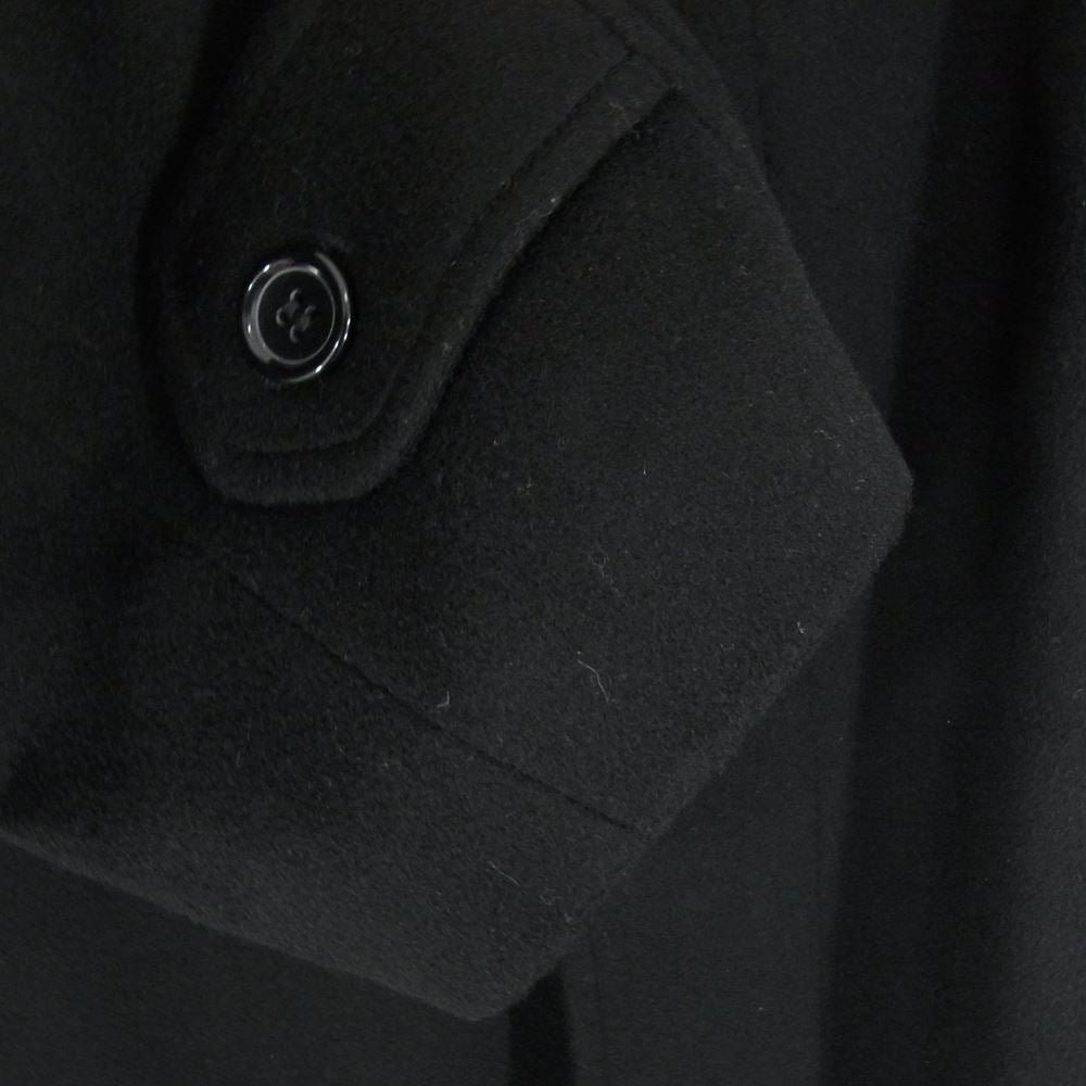 Pure Cashmere ピュアカシミヤ100% ステンカラーコート ブラック系 L【美品】【中古】