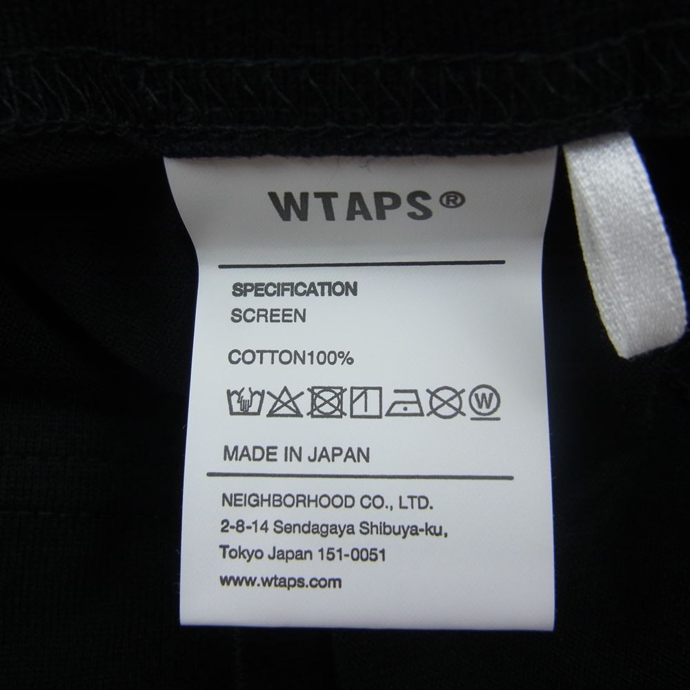 WTAPS ダブルタップス 20SS 201ATDT-LT02S CIRCA L/S TEE 長袖 Tシャツ カットソー ブラック系 03【中古】