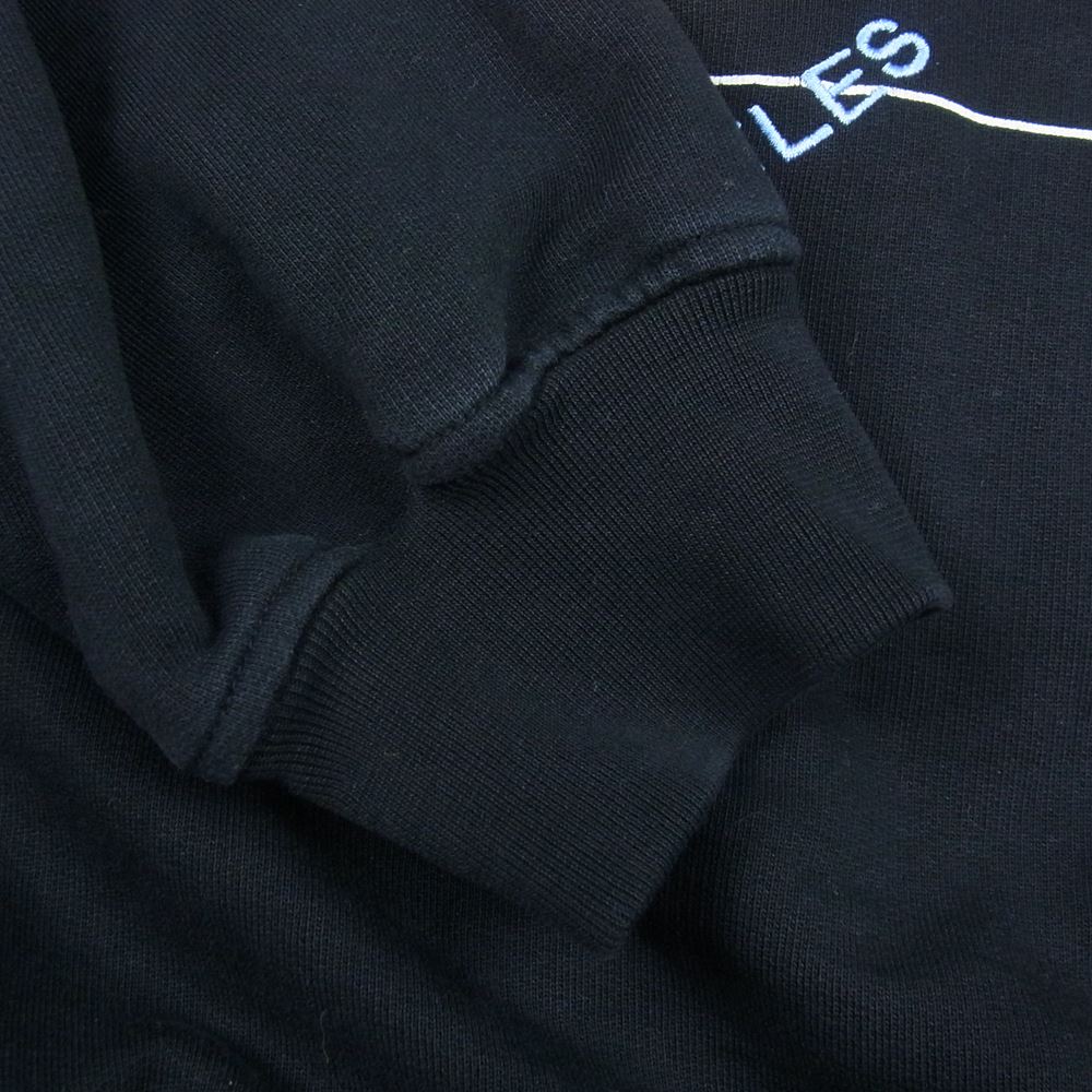 BALENCIAGA バレンシアガ 17AW 485994 TWK22 Oversized Homme City Sweatshirt オーバーサイズ オム シティ クルーネック スウェットシャツ 刺繍 ブラック系 M【中古】