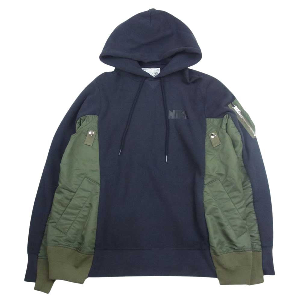 Sacai サカイ 20AW CW2419-475 NRG HOODY MA-1 ドッキング パーカー