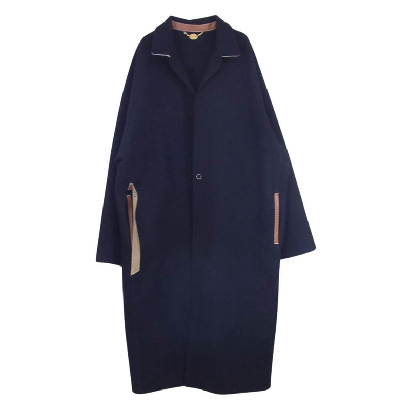 SUNSEA サンシー 21AW 21A35 FELTON COAT ウール フェルトン コート ネイビー系 3【中古】