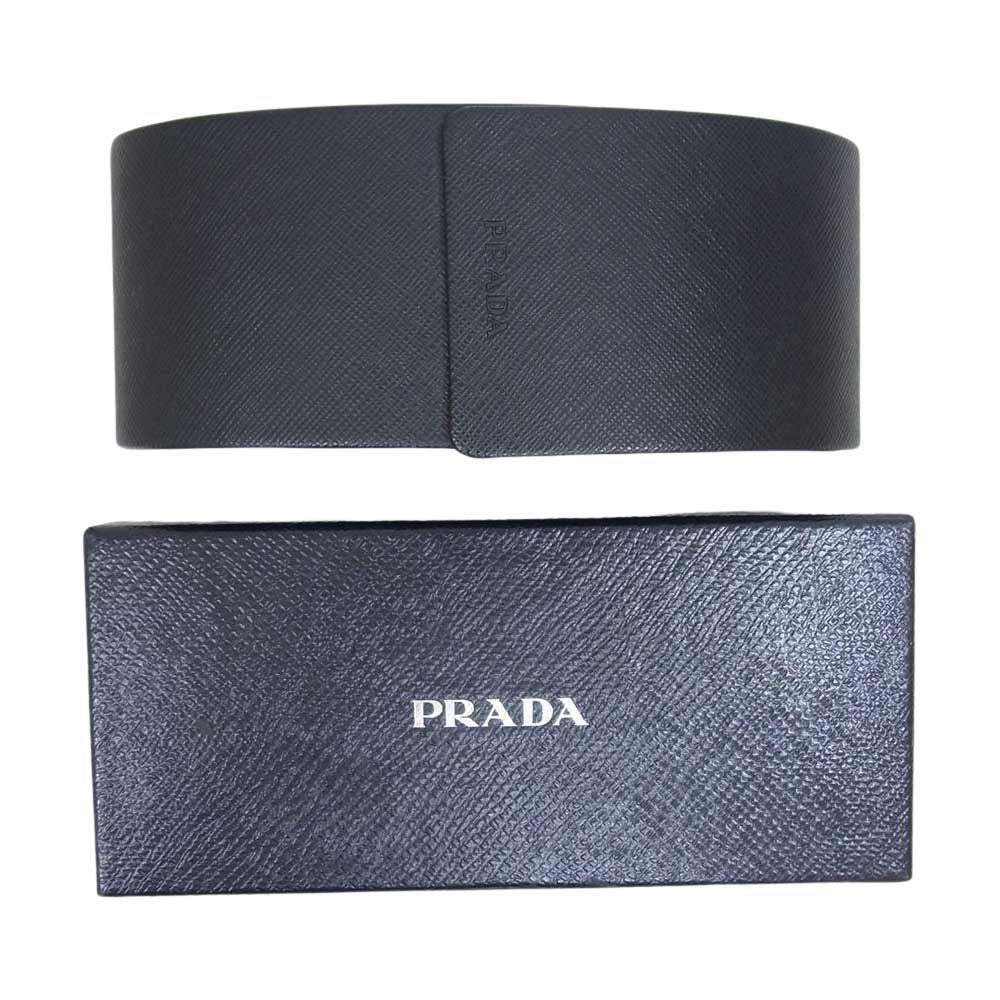 PRADA プラダ SPR 25N ビッグフレーム サングラス メガネ 眼鏡 ブラック系 61□13【中古】