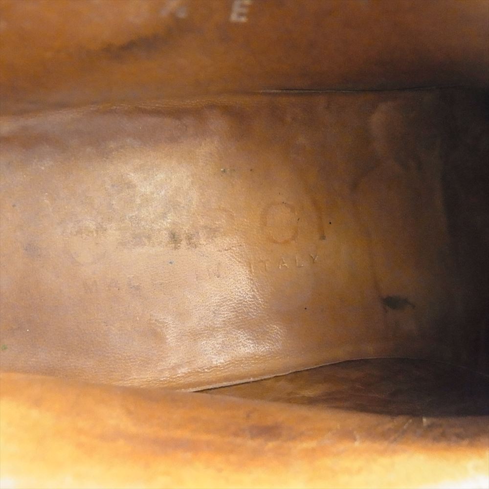 GUCCI グッチ 114 0067 ホースビット レザー チャッカ ブーツ シューズ Vibram Sole ブラック系 39.5【中古】