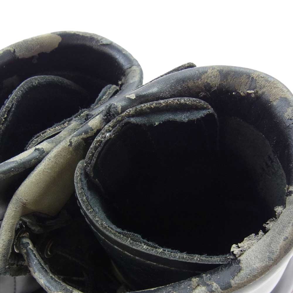 AVIREX アヴィレックス AV2100 ライダース レザー レースアップ ブーツ ブラック系 27.5cm【中古】