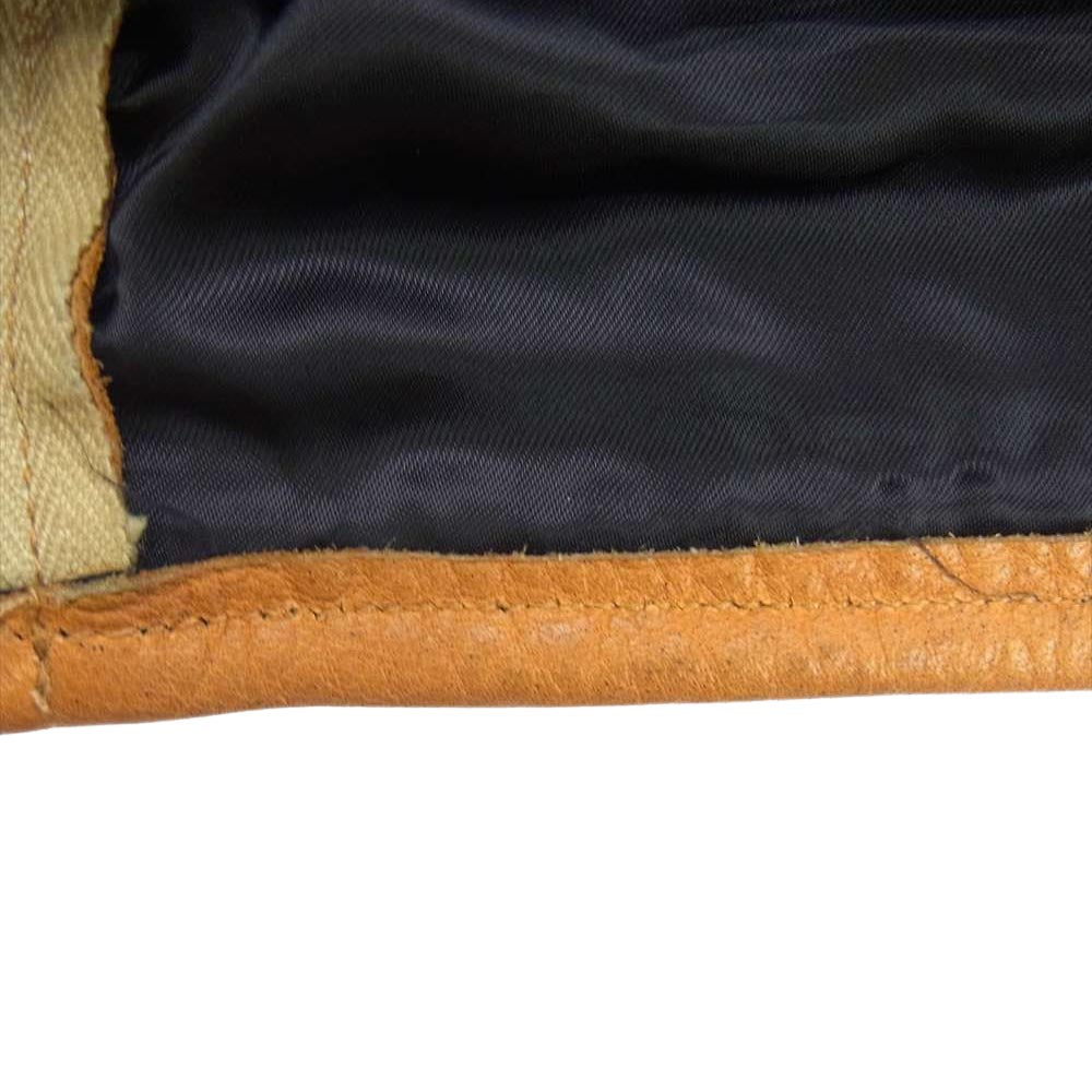 FINE CREEK LEATHERS ファインクリークレザー FINE CREEK&CO Plant プラント Deer 鹿革 ファインクリーク・アンド・コー レザー ジャケット キャメル キャメル系 40【中古】